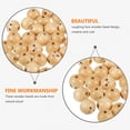 thumbnail image 4 of SHISUYAN 100pcs Round Wood Bead DIY String Bead Accessory Laughing Face Wood Bead (18mm), 4 of 8