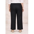 thumbnail image 2 of ellos Women's Plus Size Linen Blend Drawstring Pants - 20, Black, 2 of 6