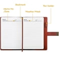 thumbnail image 3 of Naler Diary with Lock, A5 Journal with Lock 210 Pages, Locks Journal Password Notebook with Pen for Personal Daily Arrangement, Journey and Work Record, Brown, 3 of 8