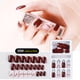 thumbnail image 1 of Uñas postizas reutilizables, 24 piezas de plástico para uñas postizas, regalo para mujeres, uñas postizas adhesivas, cobertura total., 1 of 2