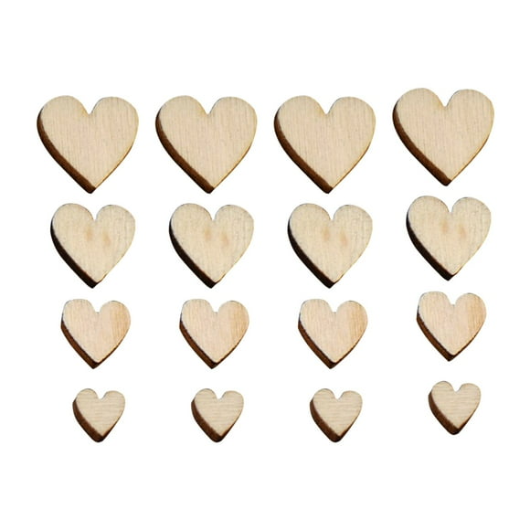 Vente Chaude! Nouveau! Dusknt Copeaux de Bois Décoratifs Pentagonaux en Forme de Cœur, 200 Pcs Bois Rustique Cœur d'Amour Étoiles Décoration Copeaux de Bois Artisanat Bricolage