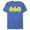 Royal Blue Heather, variant on Men's Batman Logo Classic Wing Graphic Tee Charcoal Heather Medium
