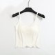 thumbnail image 1 of Camisola de manga corta para mujer con almohadilla para el pecho, sin aros de acero, ropa interior para yoga, pijamas deportivos, pijamas para mujer, 1 of 3