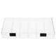 thumbnail image 5 of Caja de almacenamiento de plástico transparente con 18 compartimentos para guardar joyas y pendientes., 5 of 8