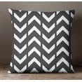 thumbnail image 2 of S4Sassy Home Decorative Gray Cushion Cover Ikat Print Indian Pillow Case Throw-12 x 12 Inches, 2 of 4