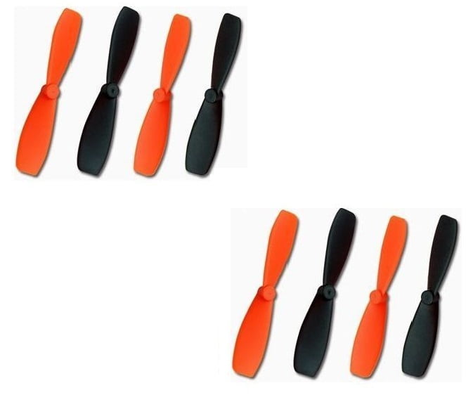 Hubsan X4 H107D Black Orange Propeller Blades Props 5x Propellers 3 Pack
