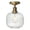 Brass Gold, variant on Pathson Industrial Semi Flush Mount Ceiling Light, Ribbed Clear Glass Lampshade Close to Ceiling Light for Living Room Dinning Room Kitchen Porch