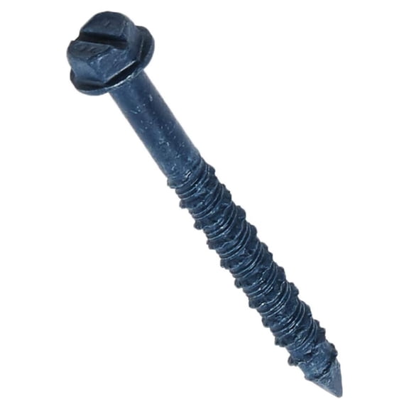 24325 1/4" x 2.25", Steel, Hex Washer Head Concrete Anchors, Silver