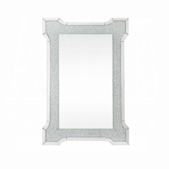 Accent 31"x47" Mirror, Mirrored & Faux Diamonds