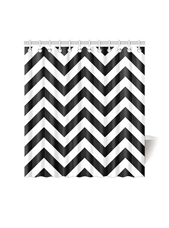 Black and White Shower Curtains in Shower Curtains