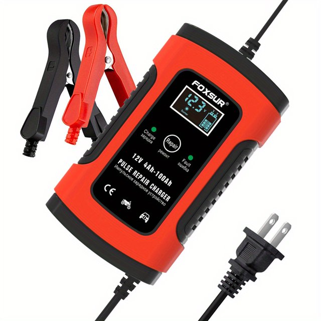 Cargador De Batería De Coche De 12V 5A, Pantalla LCD, Cargadores De Batería Inteligentes Completamente Automáticos, Reparación De Pulso De Protección Múltiple