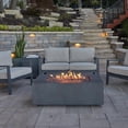 thumbnail image 6 of Real Flame Aegean 42" Rectangle Steel Propane or Natural Gas Fire Pit Table in Weathered Slate, 6 of 9