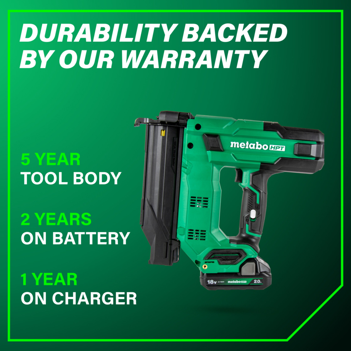 Metabo HPT 18V Cordless Brad Nailer Kit, NT1850DG photo 4
