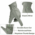 thumbnail image 3 of Doble piel vacuno trabajo jardineria, corte, construccion, guantes moto muñequera elastica, unisex MFZFUKR CPB-US-DYP714-4, 3 of 5