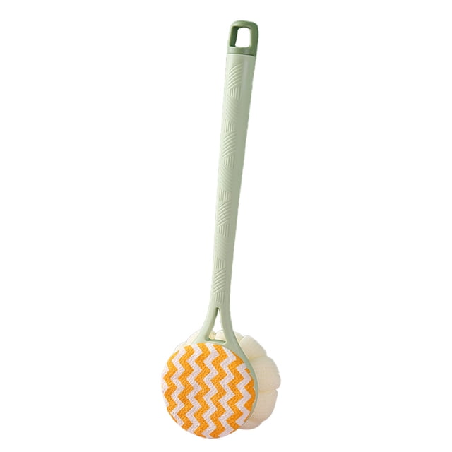Cepillo de baño de nailon de cerdas suaves, cepillo de baño dos en uno, cepillo de baño de mango largo, cepillo de baño de doble cara