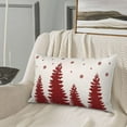 thumbnail image 2 of Christmas Pillow Covers 12x20 Inch Set of 2 Cream Red Christmas Tree Snowflakes Decor Throw Pillows Winter Xmas Holiday Outdoor Lumbar Cushion Cases for Couch Bed Decorations, 2 of 5