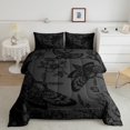 thumbnail image 2 of Feelyou Hippie Butterfly Queen Comforter Set, Boho Moth Animal Bedding Sets, Western Mandala Flower Reversible Bedding Comforter Set, Luxury Bedroom Decor, 3-Piece, 2 of 8
