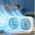 thumbnail image 4 of Honeeladyy Twin Window Fan, Portable Wall Mountables or Desktop Fan with Three Adjustable Wind Speeds High Wind Settings, Suitable for Home, Office, Travel or Picnic, 15.75x8.27x2.17in, Black, 4 of 7