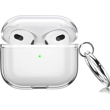 Compatible With Airpods 3rd Generation Case, Clear Soft TPU Shookproof New Apple Airpods (3rd Generation) 2021 Transparent Gen 3 Protective Case Cover with Keychain[Support Wireless Charging]