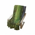 thumbnail image 3 of Rainforest Soft Flannel Fleece Blanket, Mystic Dreamland Butterflies Fairytale Land Grass Flowers Lizard Romantic Scenic Art, Cozy Plush for Indoor and Outdoor Use, 50" x 70", Green, by Ambesonne, 3 of 5