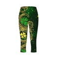 thumbnail image 4 of Women's St Patricks Day Yoga Capris Festival Printed Stretchy Slim Fit Leggings for Casual Athletic Holiday Wear (3XL, Green), 4 of 5