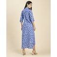 thumbnail image 3 of Moomaya Womens Button Down Midi Dress, Collared Neck, Quarter Sleeves Dress, 3 of 8