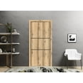 thumbnail image 3 of Sliding Closet Bi-fold Doors 48 x 96 inches | Planum 0014 Oak with Frosted Glass | Sturdy Tracks Moldings Trims Hardware Set | Wood Solid Bedroom Wardrobe Doors, 3 of 5
