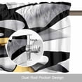 thumbnail image 6 of Black and Gold Line Valance Curtain Abstract Art Window Valances Rod Pocket Short Curtains Window Treatments for Kitchen Bedroom Bathroom Laundry 56" x 16", 6 of 9