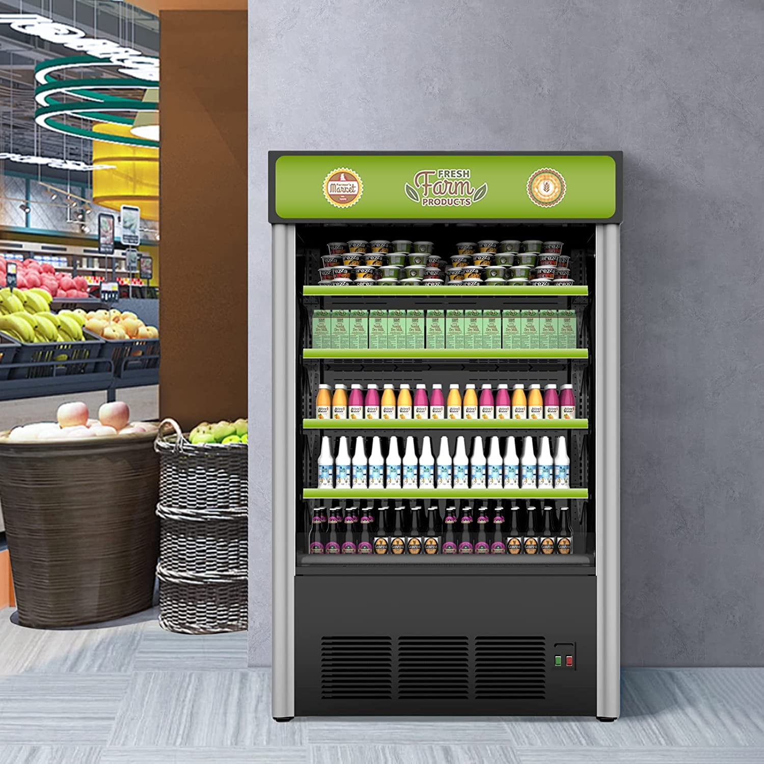 NAFCOOL 13.2 Cu ft Open-Air Commercial Refrigerator