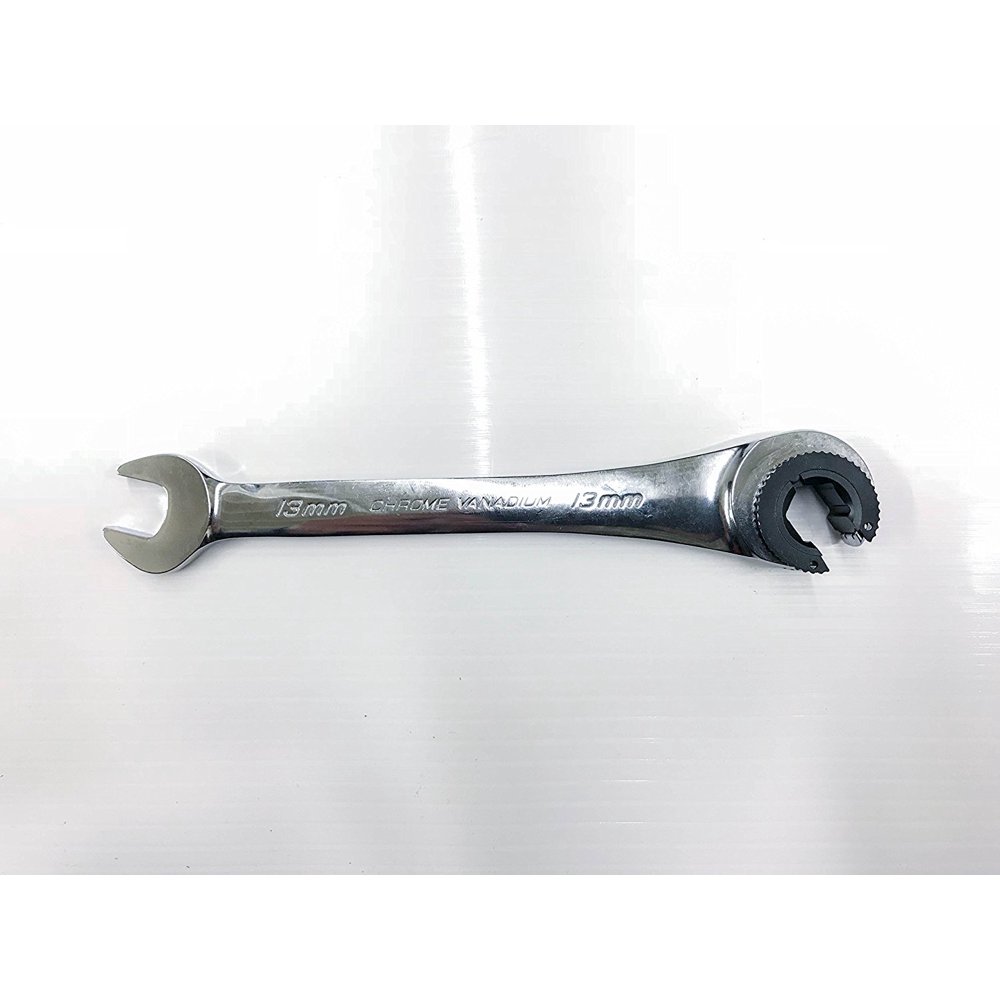 TruePower Oil Hose Ratcheting Wrench 8mm19mm, Double Open Ended (13mm