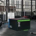 thumbnail image 5 of BalanceFrom Foam Plyometric Jump Box with 16”, 20”, and 24” Heights, 10 lbs, Multicolored, 5 of 7
