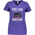 thumbnail image 3 of Inktastic Drummer Funny Too Many Drums Music Joke Women's V-Neck T-Shirt, 3 of 5