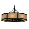 thumbnail image 3 of Meyda Tiffany 146241 Smythe Craftsman 30" 5 Blade Indoor Ceiling Fan - MultiColor, 3 of 5