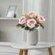 thumbnail image 4 of Ramo de rosas artificiales | Rosa de franela para decoración del hogar, bodas y fiestas | Rosa realista de 71 cm, 4 of 4