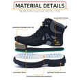 thumbnail image 4 of SKIUHS Men's High Top Steel Toe Work Boots – Non-Slip, Lightweight & Durable Industrial Safety Boots for Construction, 4 of 8