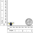 thumbnail image 6 of Gem Stone King 14K White Gold Blue Sapphire and Yellow Sapphire Engagement Ring for Women | 2.47 Cttw | Oval 9X7MM | Gemstone September Birthstone | Size 7, 6 of 6