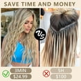 thumbnail image 6 of Clip in Long Wavy Synthetic Hair Extension 24 Inch Dirty Blonde 4PCS Thick Hairpieces Fiber Double Weft Hair for Women, 6 of 7