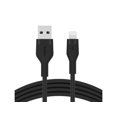 thumbnail image 2 of Belkin BoostCharge Flex Silicone USB Type A to Lightning Cable (1M/3.3FT), MFi Certified Charging Cable for iPhone 13, 12, 11, Pro, Max, Mini, SE, iPad and More - Black, 2 of 4