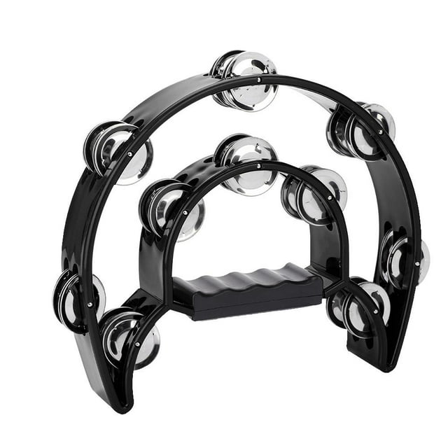 Herwey Clochettes à Double Rangée Instrument de Musique Tambourin Percussion