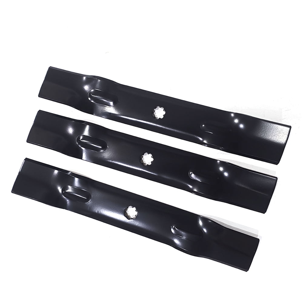 3-Pack D140 High Lift Mower Blades – Fits John Deere 48" Deck E140 E160 LA145 D140 Lawn Tractors, OEM GY20852 GX21784