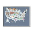thumbnail image 4 of Stupell Industries United States Map with Playful Animal Illustrations,24 x 30,Designed by Carla Daly, 4 of 4