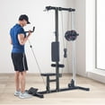 thumbnail image 1 of EDTara LAT Pulldown Machines with High and Low Pulley Station, Multi-Functional Cable Machine with Adjustable Leg Support for Home Gym Total Body Training, Back Exercise Equipment, 1 of 9