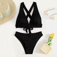 thumbnail image 5 of Cathalem Womens Bathing Suits 2 Piece Womens Bikini Sets Swimsuit Two Piece Bathing Suits(Black,L), 5 of 5