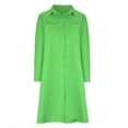 thumbnail image 5 of Usmixi Womens Dresses Casual Button Down Lightweight Loose Knee-Length Shirt Dresses Long Sleeve Lapel Solid Midi Summer Dress Green S Clothes, 5 of 7