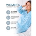 thumbnail image 2 of Casual Nights - Housecoats For Women, Snap Front Dusters For Women, Pure Cotton House Dresses For Elderly & Young with 2 Pockets, Blue Floral 3X, 2 of 7