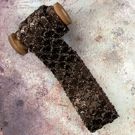 PRIMA MARKETING INC Memory Hardware Sequin Trim 1.3"x3 Yards-Brown UPC 655350990428