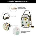thumbnail image 4 of FORMRS Crossbody Bag for Women Quilted Travel Shoulder Cell Phone Purse with Chain Strap Handbag, White Flower, 4 of 7