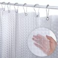 thumbnail image 1 of Cortina de baño LiBa 183 x 183 cm impermeable de PEVA 8G con diseño de ojos de gato, 1 of 5