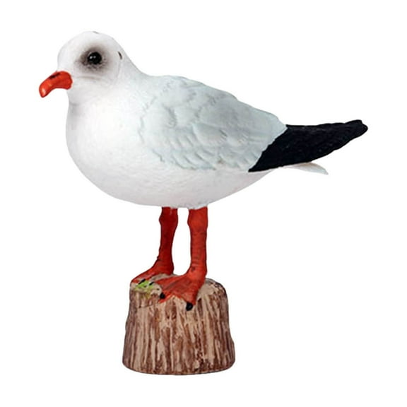 Seagull Statue Nautical Bird Figurine For Home And Unique Garden Ornament Space Saving Design For Shelves Tables Long Lasting Craftsmanship 1Pc Desktop Ornament 3.3" X 2.9" X 1.2"