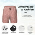 thumbnail image 3 of Naloa Rose Gold Pink Glitter Print Men Swim Trunks with Compression Liner ,Board Shorts,Men's Swim Shorts with Drawstring and Elastic Waistband-XX-Large, 3 of 6